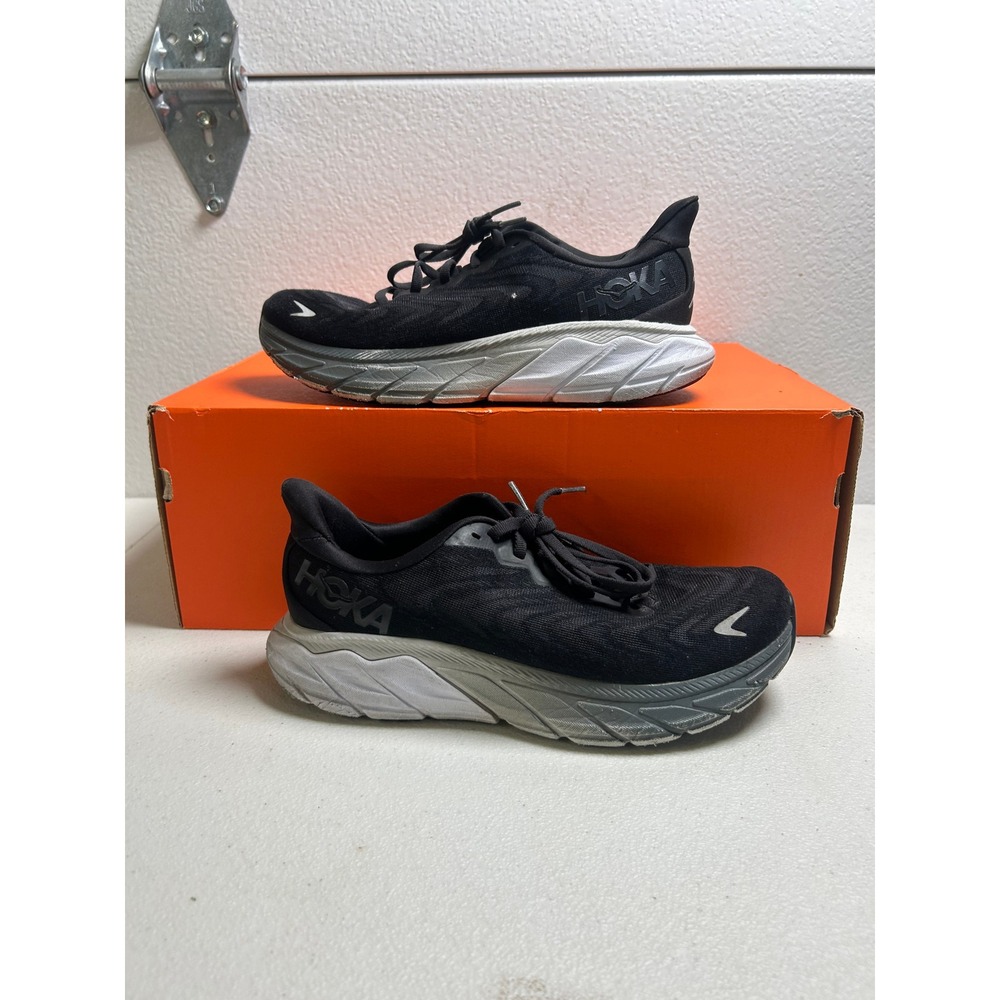 Hoka Arahi 6 Running Shoes Black White Size 7B #3005